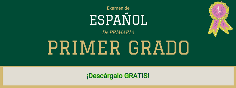Examen de Primero de Primaria de Lengua Materna Español