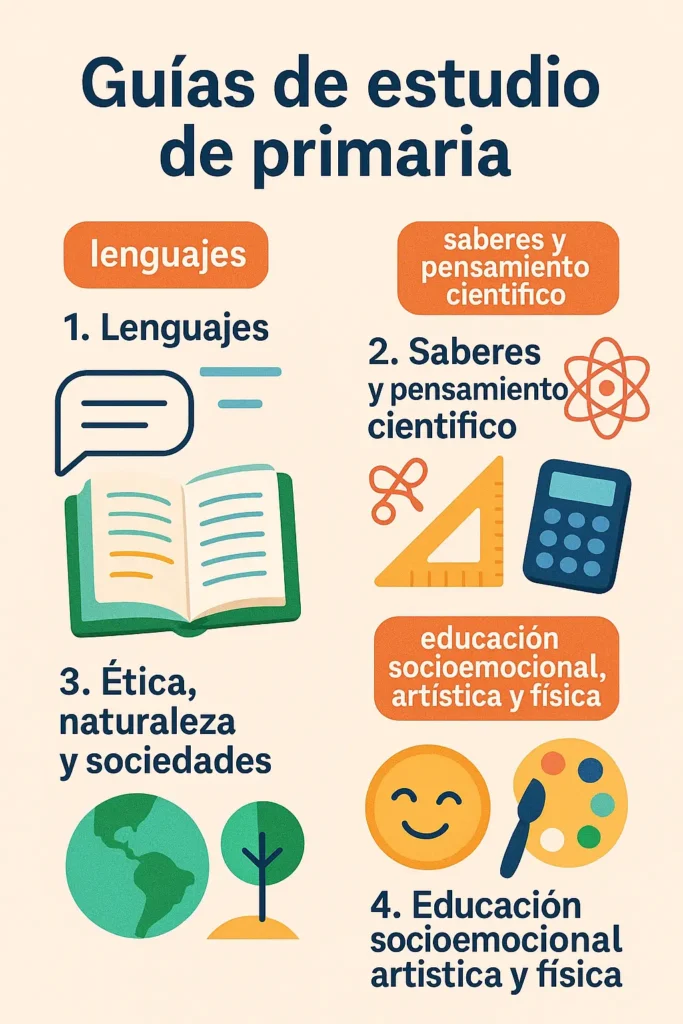 Infografía de guias de estudio de primaria